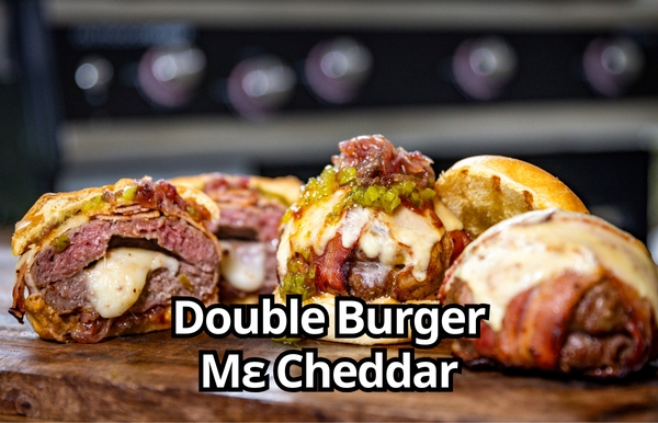 Double Burger Με Cheddar